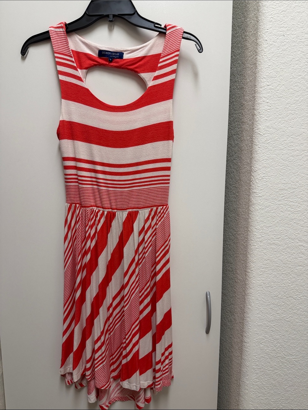 Ocean Drive orange and White Striped High-Low Dress